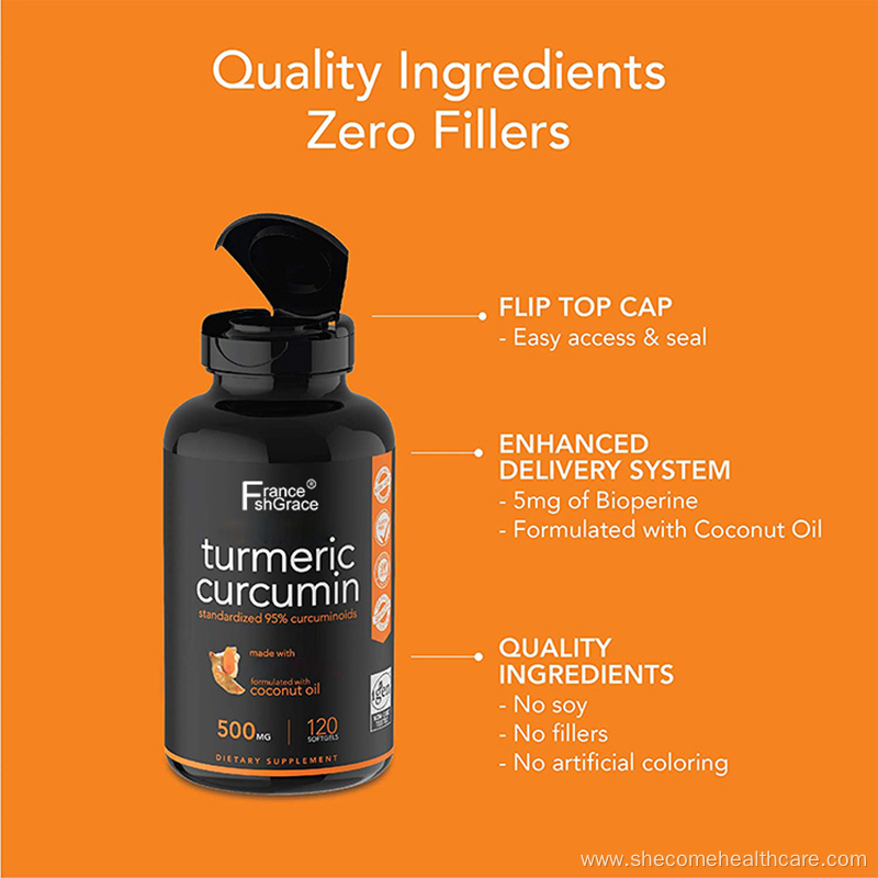 Tumeric Root Extract Brain Health Tumeric Curcumin Softgel