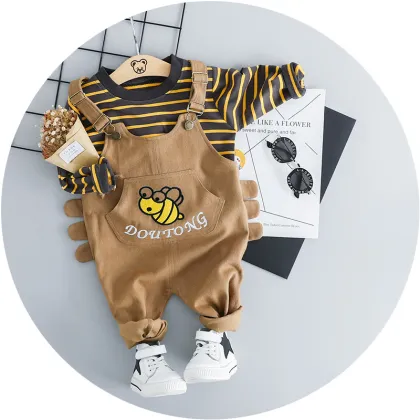 Autumn Boys Cotton Tracksuit Set - Baby Boys Long Sleeve Two-piece Clothing
