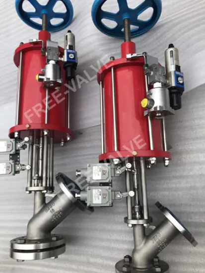 pneumatic handwheel flat bottom dicharge valve