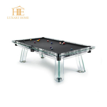 China Factory High End Glass Pool Tables for Villa Export