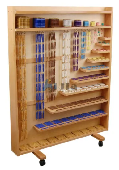 Montessori material in China -Set of beads and cabinet
