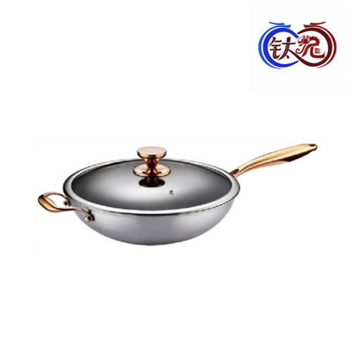Titanium Dragon Gold Plated Stainless Steel Wok Set