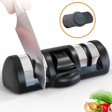 Factory Direct Ceramic & Diamond Grinding Wheel Kitchen Knife Sharpener with Suction Pad
