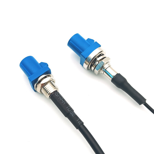 Automotive Straight Fakra C Male Bulkhead Crimp Connector