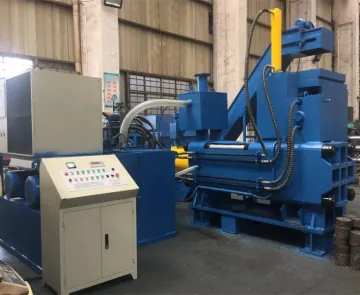 Horizontal Screw Metal Steel Cuttings Auto Briquette Machine
