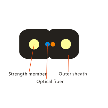 Fibra óptica Cable de caída en interiores 2 fibras SM G657A1 GJXFH-2B6A1 LSZH