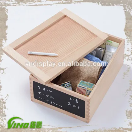Wood Mini Storage Box , Decorative Storage Boxes , Storage Box with chalkboard , chalkboard boxes