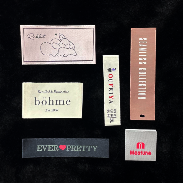 Best Price Custom Private Damask Cheap Satin Ribbon Polyester 3D Printed Labels for Pet Clothing