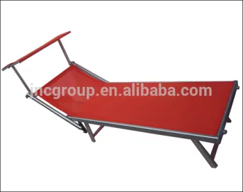 Red color aluminum frame beach chair with canopy