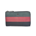 Long Wallet Black Red Leather Travel Holiday Gift