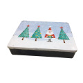 Caja de hierro de regalo de Navidad rectangular