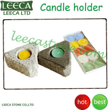 Home decor natural stone tea light holder