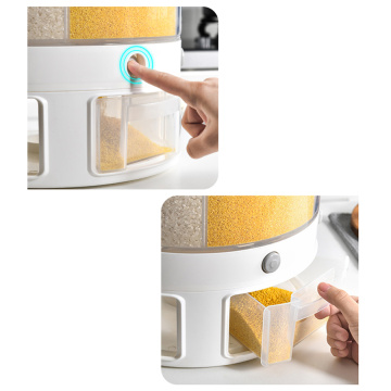 Rotatable Individual Rice Dispensers For Cereals Storage