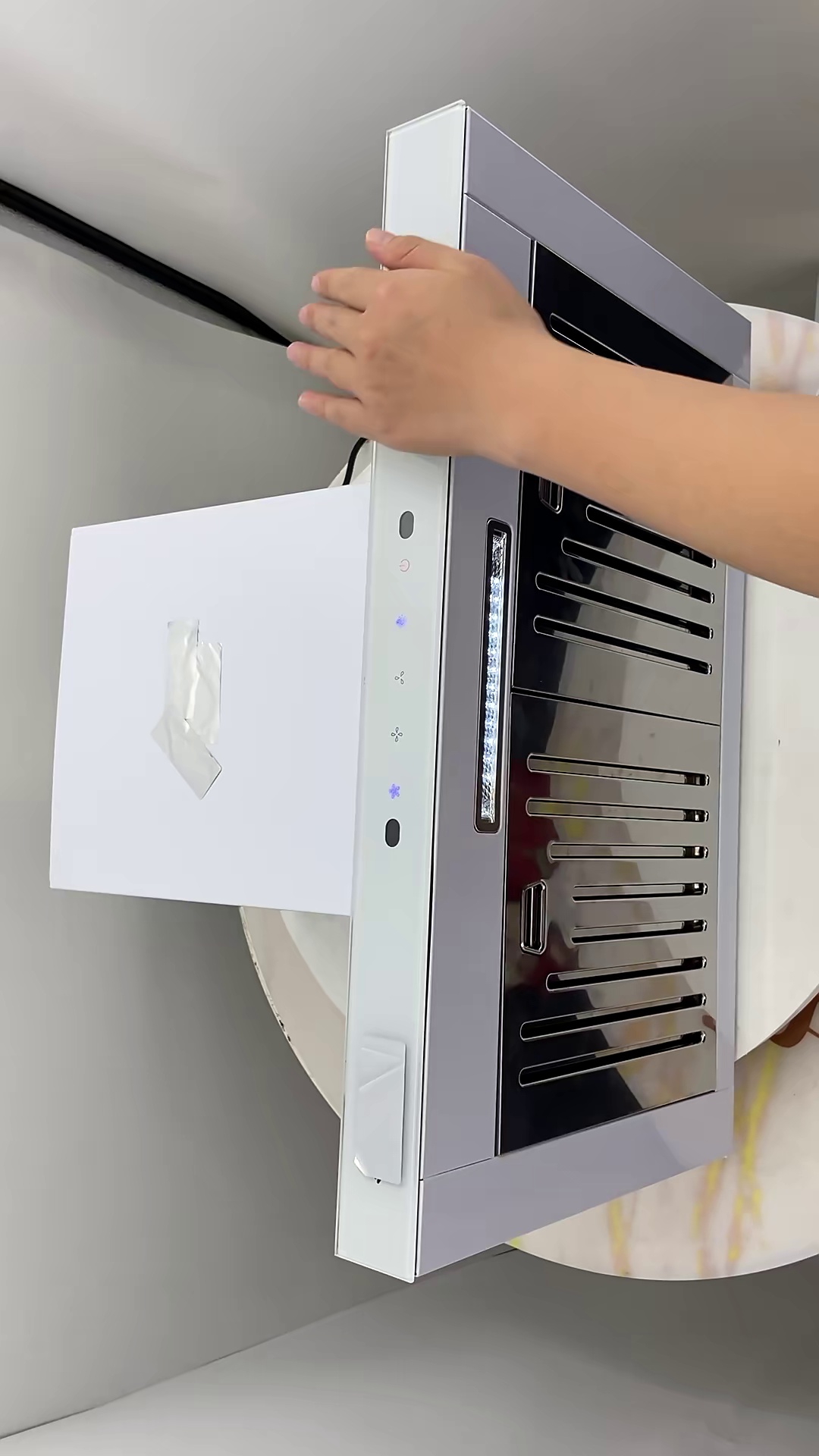 900mm Stainless Steel Chimney Gesture Control Auto Clean 90cm Cooker Hood Extractor Hood Kitchen Range Hood
