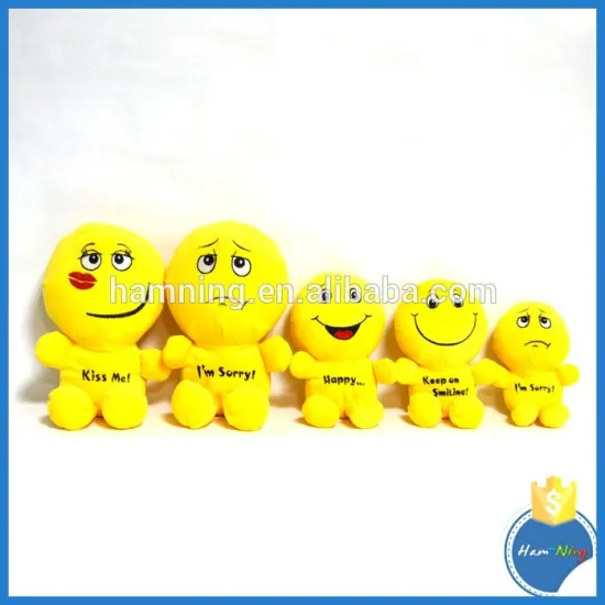 hot new products for 2016 plush material soft toy emoji emoticon doll kids toy