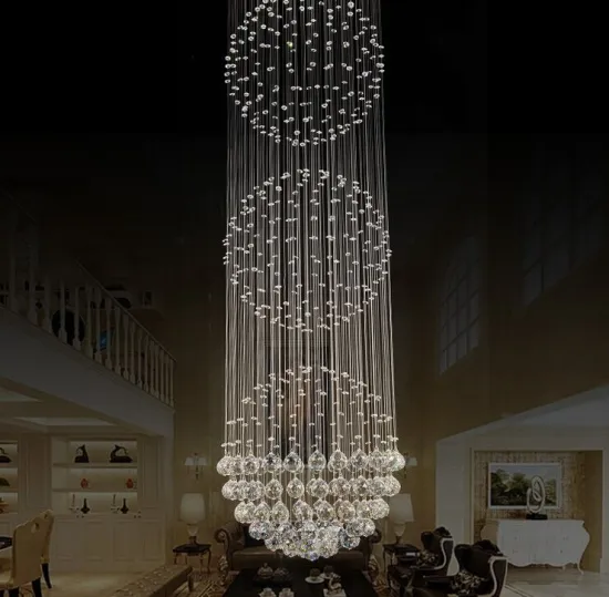beaded led chandelier remote control crystal light