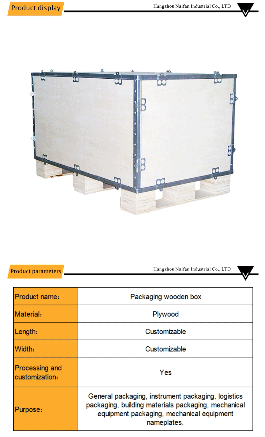 Non Fumigated Wood Crates Reinforced By Steel