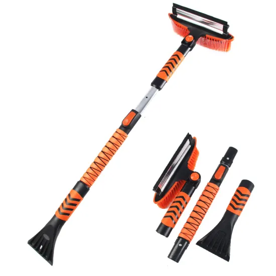 Top Selling Car Snow Removal Tool: Removable Ice Scraper & Retractable Snow Brush for Windshield