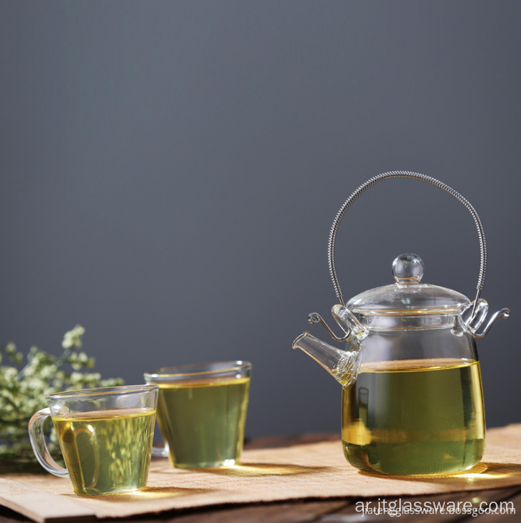 Hochwertiges Borosilikatglas Teekanne mit Teefilter