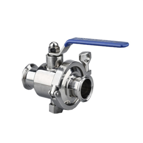 Stainless steel non-stagnant ball valve