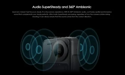 QooCam 3: 5.7K 360 Video & 62MP 360 Photos Panoramic Action Camera