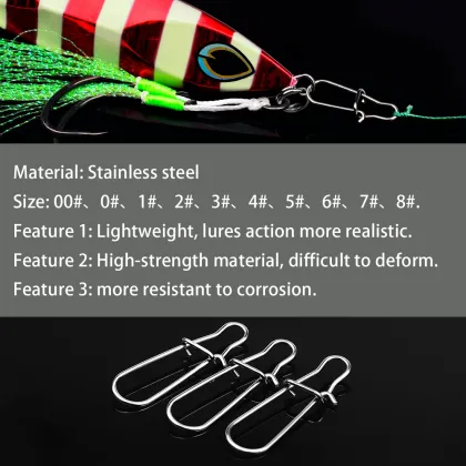 Wholesale Fishing Accessories: Stainless Steel Fast Lock Snaps, Safety Snaps, and Lure Connectors