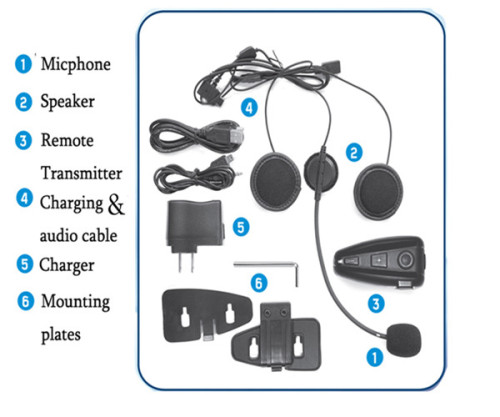 1000m Motorcycle Bluetooth Intercom Bt Interphone Bluetooth Motorcycle Helmet Intercom