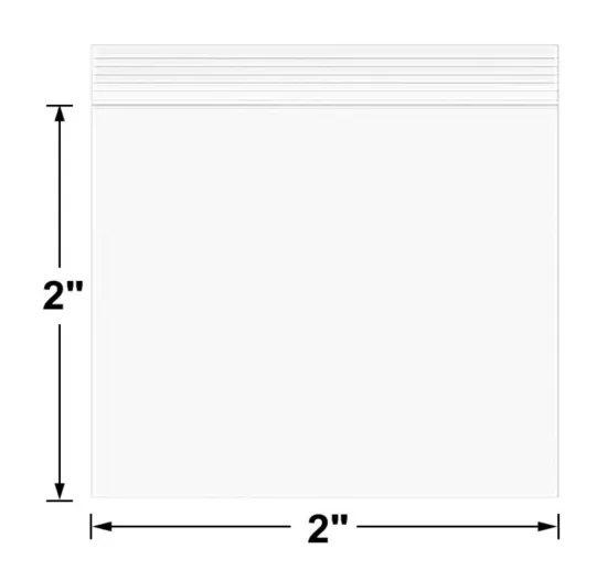 Small Clear Zip Poly Lock Bags