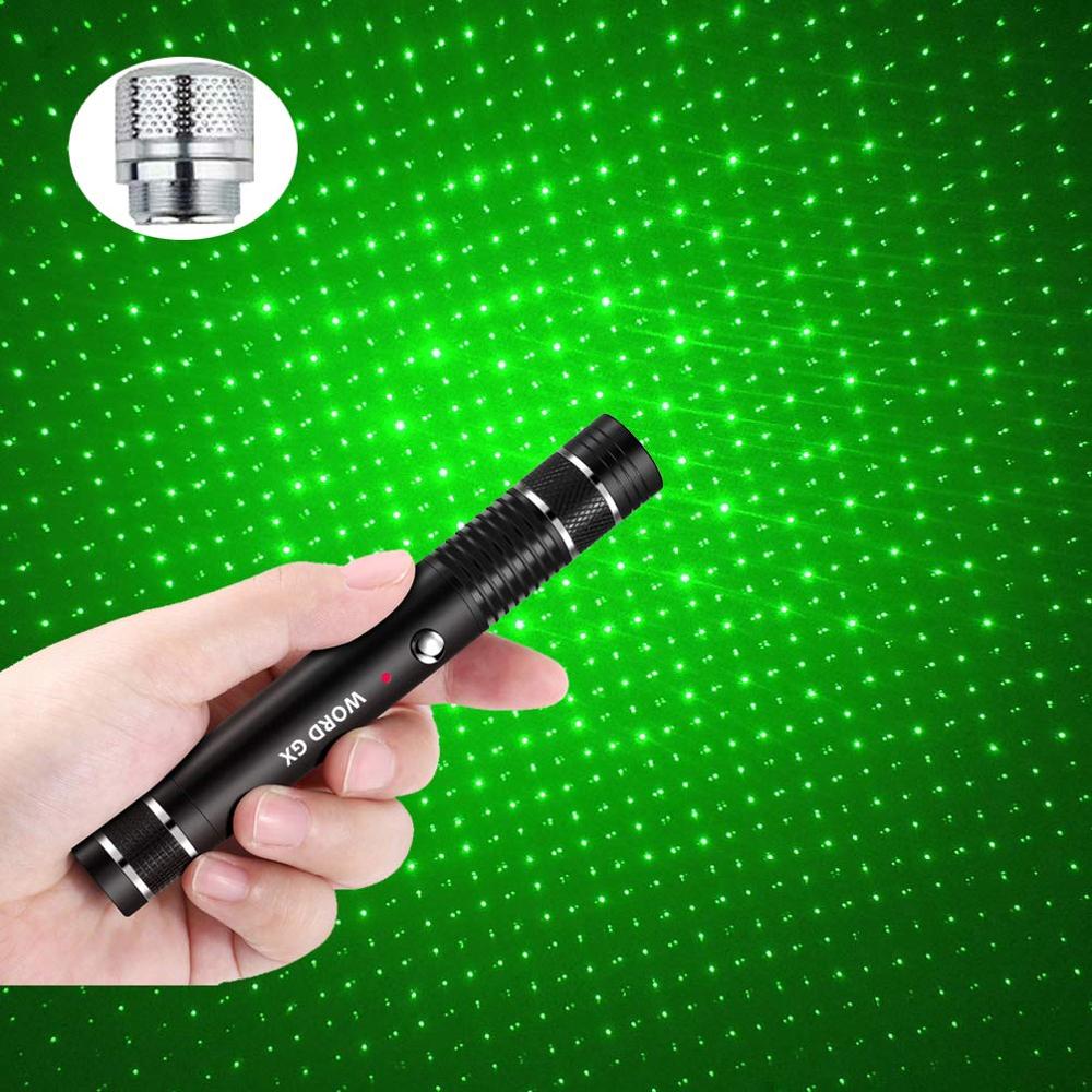 High Power Green Laser pointer USB Rechargeable Built-in battery Laser Sight 10000m 5mw Adjustable Focus Lazer laser Pen pointer