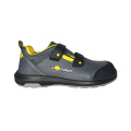 Grey Microfiber Yellow Mesh Sandal Safety Shoes