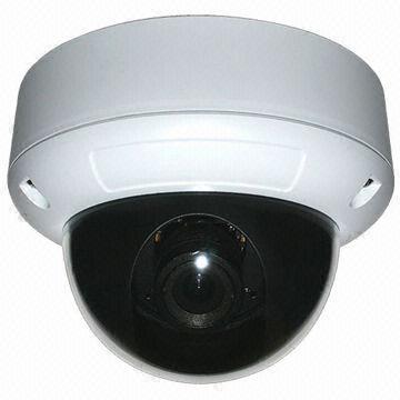 Vandal-proof Dome Camera, Weather-proof IP65 Rate, 2.8 to 12mm Manual Zoom Lens, DC12V