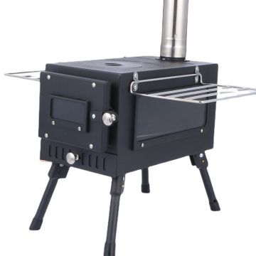 Portable Steel Folding Outdoor Wood Stove for Tent Heating