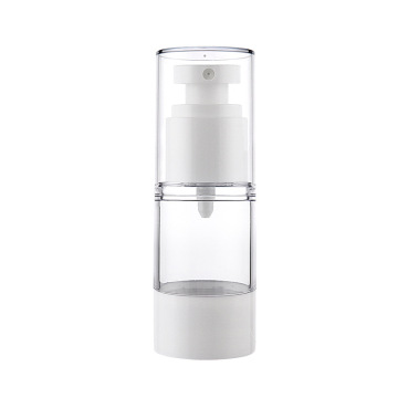 Clear airless pump plastic cosmetic cream bottles