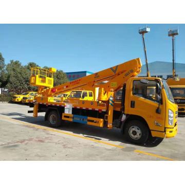 24m Chiều cao làm việc xe tải Crane gắn với cái nôi