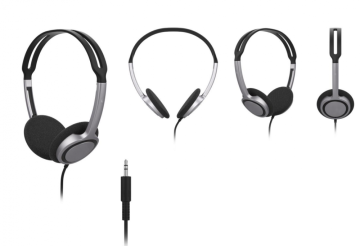 Light Weight Stereo On-ear Headphones with in line mic 20L15