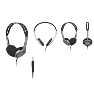 Light Weight Stereo On-ear Headphones with in line mic 20L15
