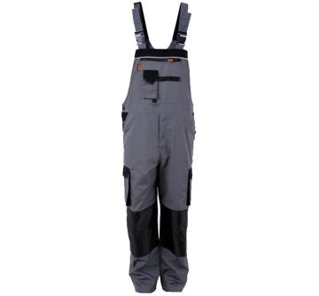 Canvas grijs met zwarte Bibbroek
