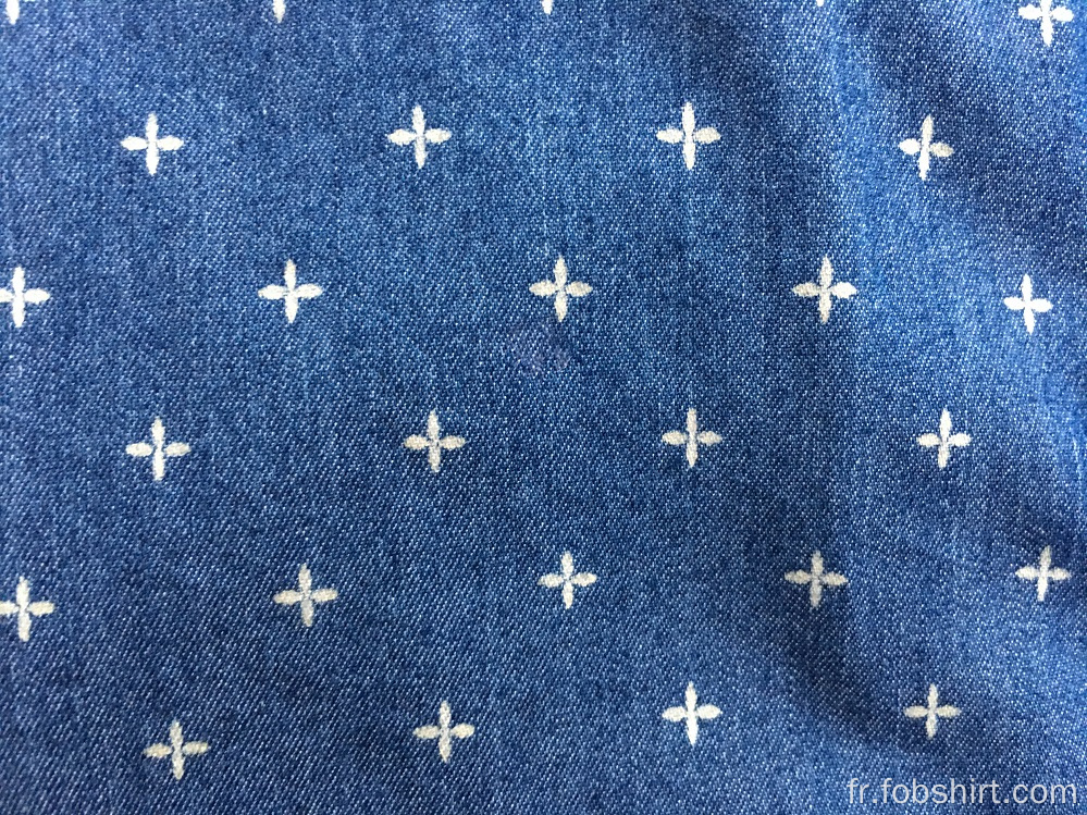 Chemise à manches courtes pour homme en tissu denim