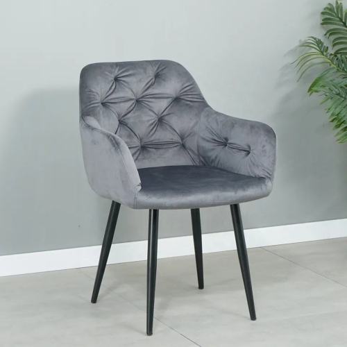 French Style Velvet Dining Chair for Restaurant