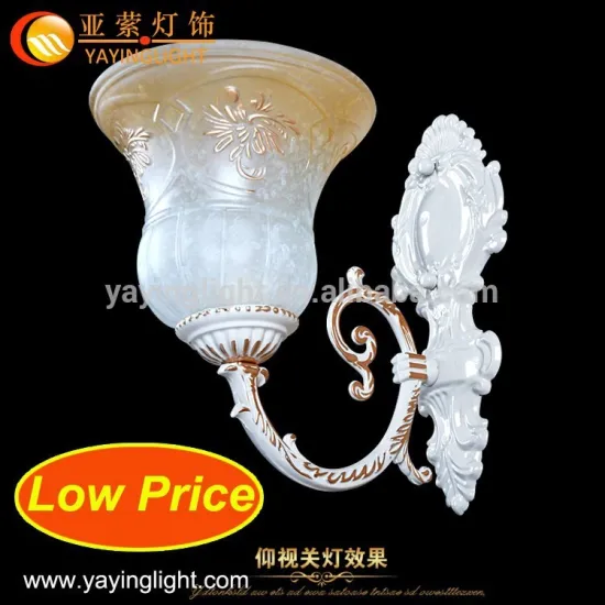 Continental Iron wall lamp,hotel bedside minimalist interior glass Single Head led wall lamps