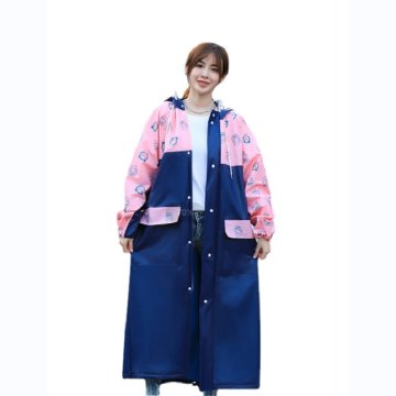 Thickened EVA Women's Raincoat: Waterproof Motorcycle Cycling Poncho for Adults with Double Brim