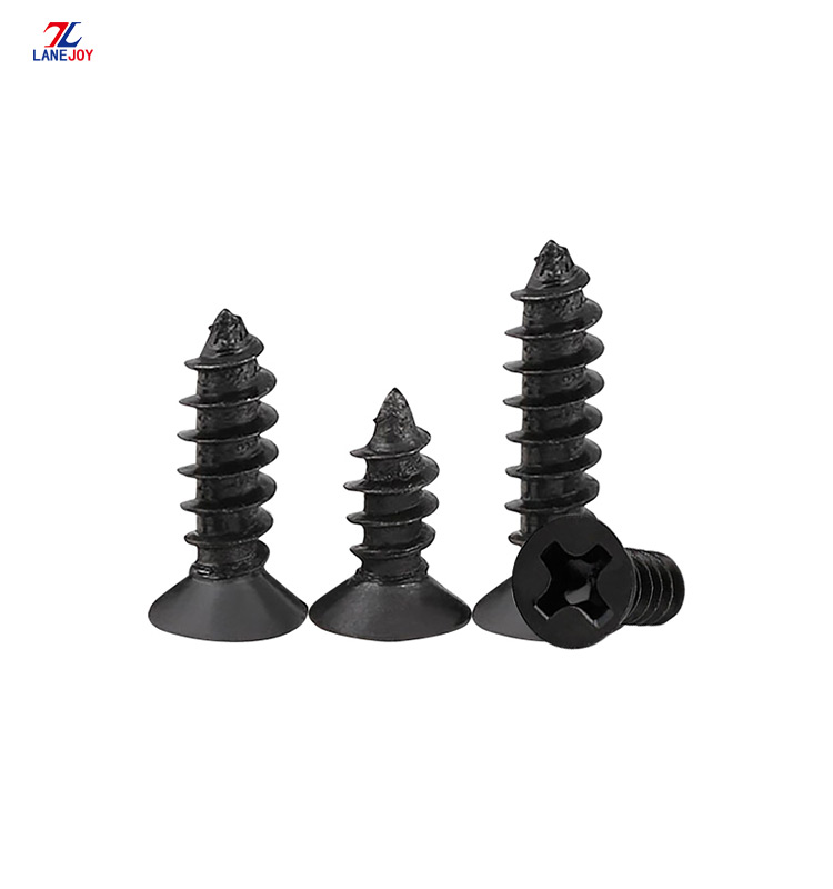 M1.2 M1.4 M1.7 Black Countersunk Head Self-tapping Screws