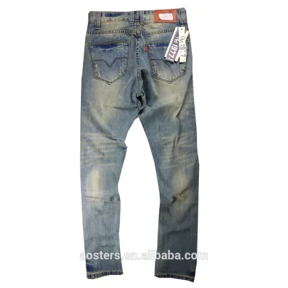 Customized brand high waist jeans price of denim jeans trousers