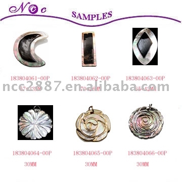 Black shell pendant