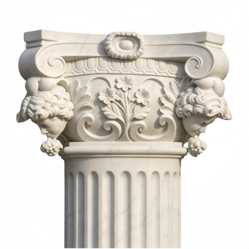 Grand Neoclassical Marble Caryatid Columns Outdoor Spaces