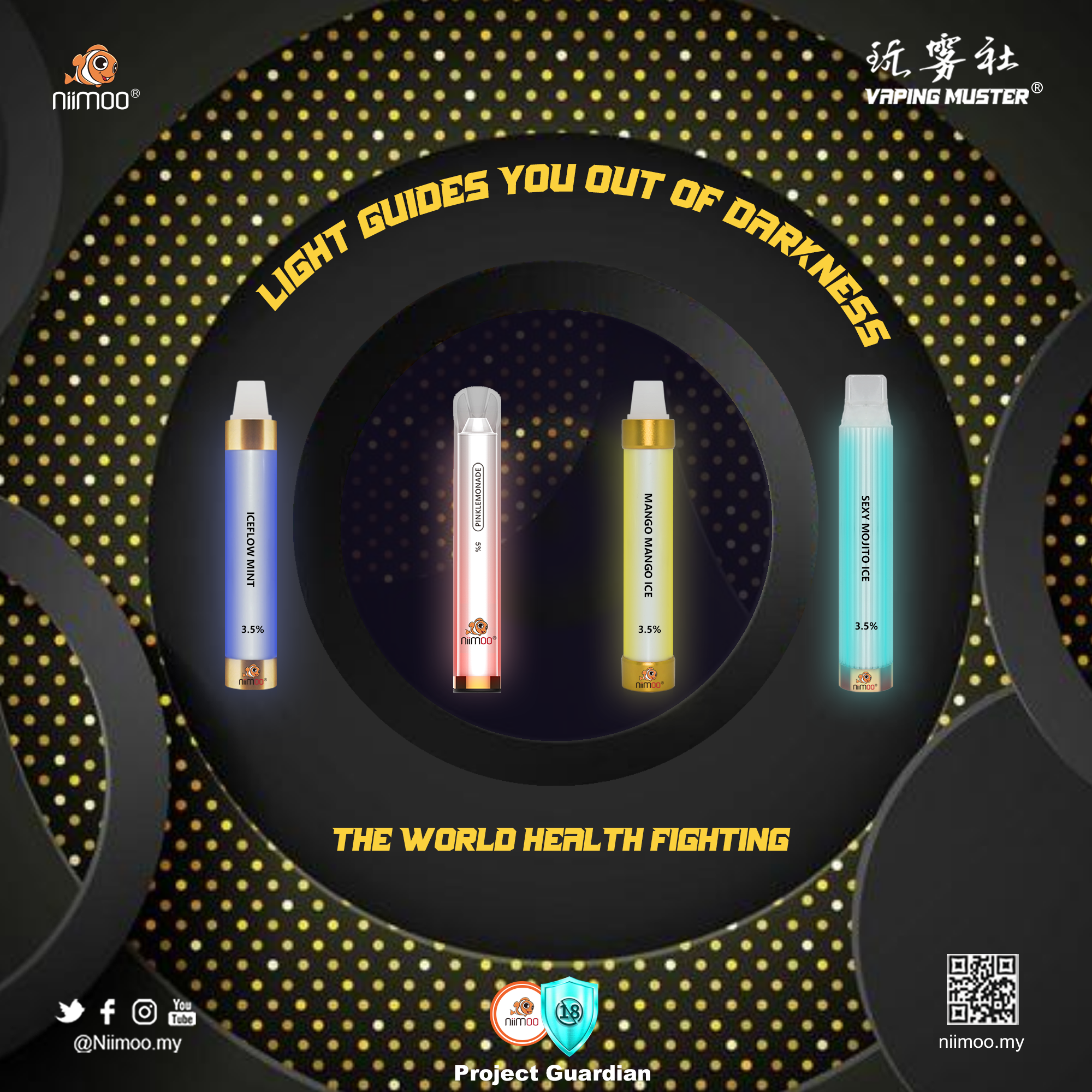 Full Body RGB Lighting Disposable Vape 1000 Pod