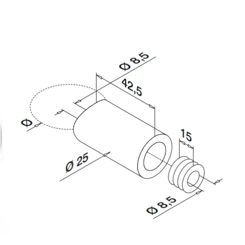 Adaptateur de tube en acier inoxydable de haute qualité