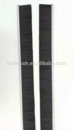 Door sealing strip seal brushes