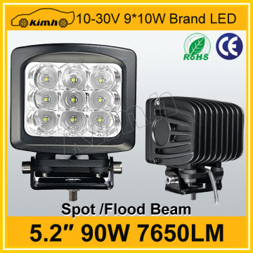 High power Brand 5.2" 7650LM 90w led handheld work light