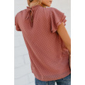 Short Sleeve Tops Women Blouse Shirt Chiffon bilayer